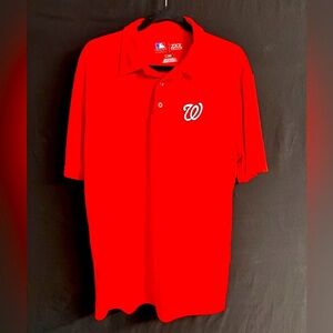 Washington Nationals Red Polo Golf Shirt Size L